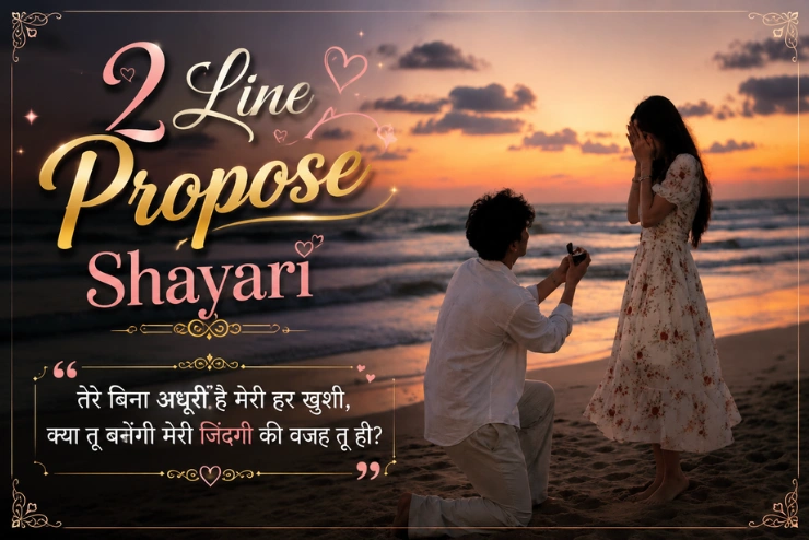 2 Line Propose Shayari In Hindi